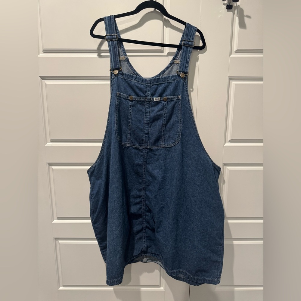 Lee Denim Overall Dress in Dark Blue